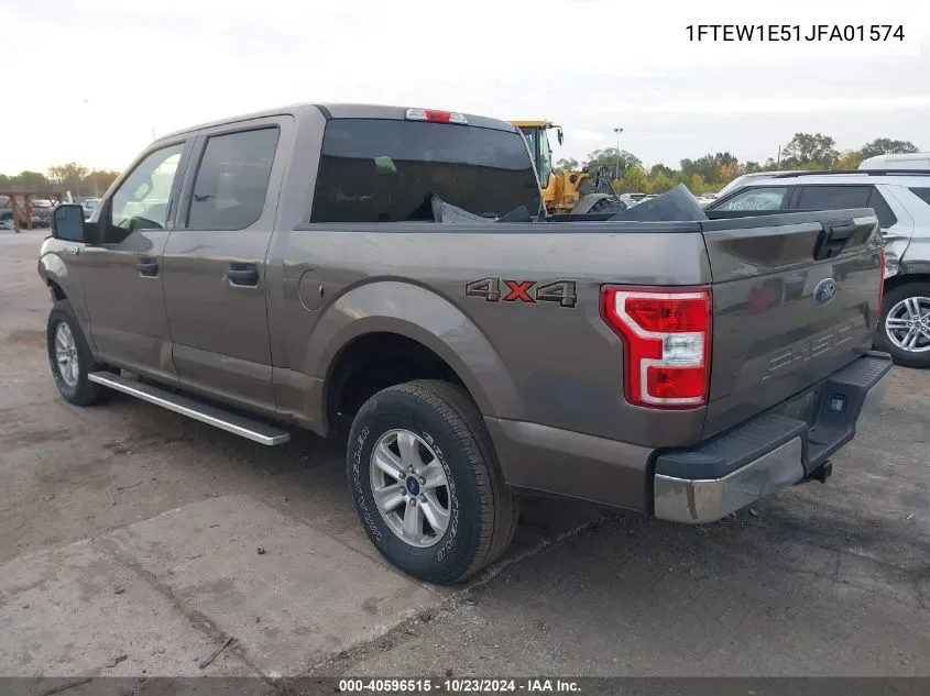 2018 Ford F-150 Xlt VIN: 1FTEW1E51JFA01574 Lot: 40596515