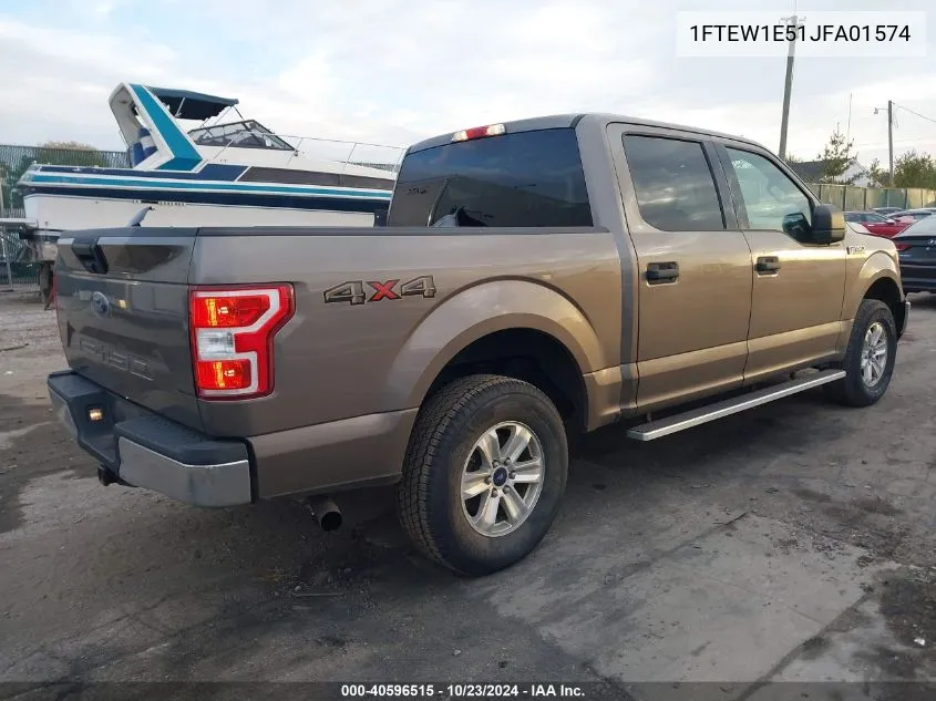 2018 Ford F-150 Xlt VIN: 1FTEW1E51JFA01574 Lot: 40596515