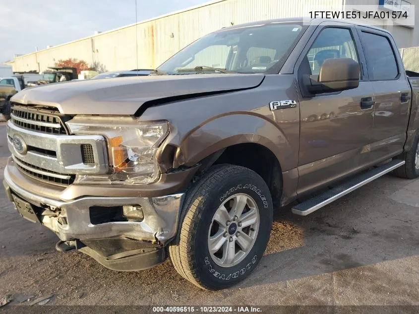 2018 Ford F-150 Xlt VIN: 1FTEW1E51JFA01574 Lot: 40596515