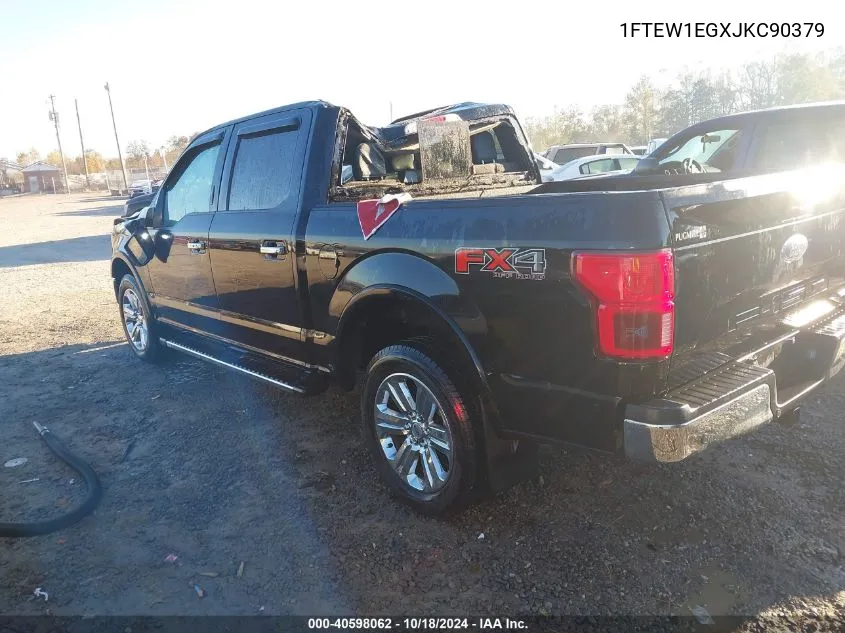 2018 Ford F-150 Lariat VIN: 1FTEW1EGXJKC90379 Lot: 40598062