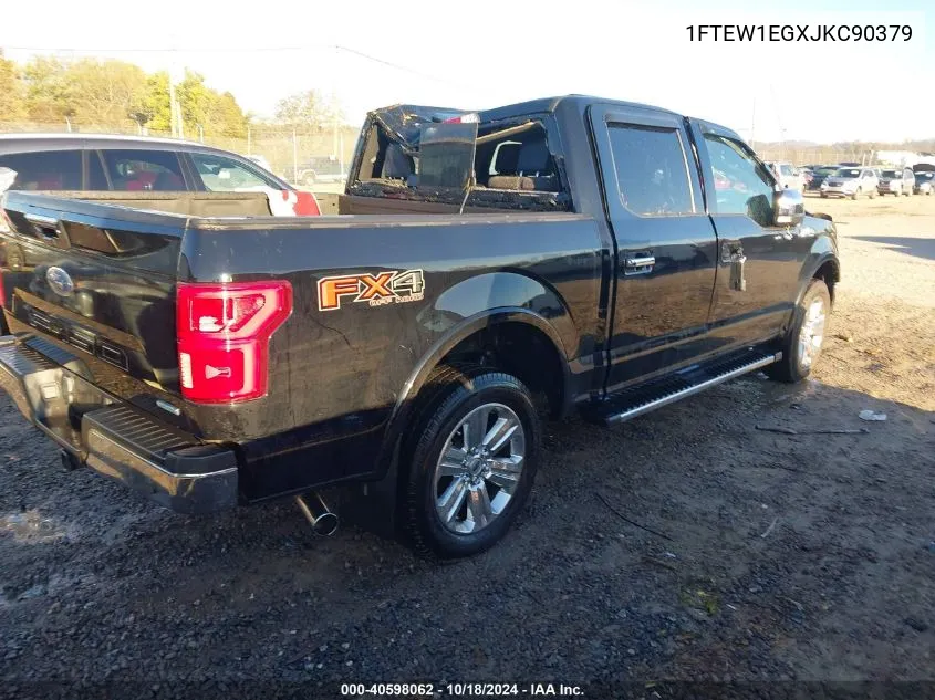 2018 Ford F-150 Lariat VIN: 1FTEW1EGXJKC90379 Lot: 40598062