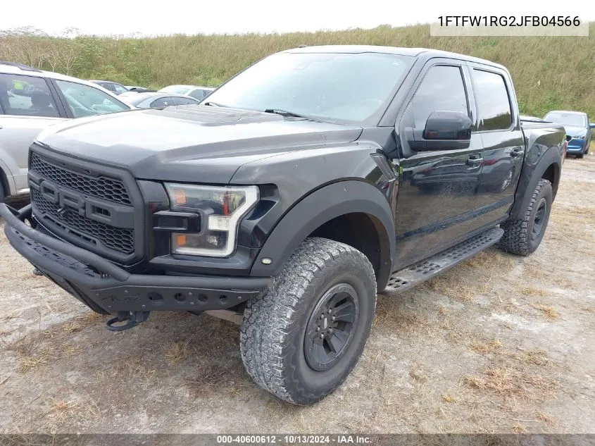 2018 Ford F150 Raptor VIN: 1FTFW1RG2JFB04566 Lot: 40600612