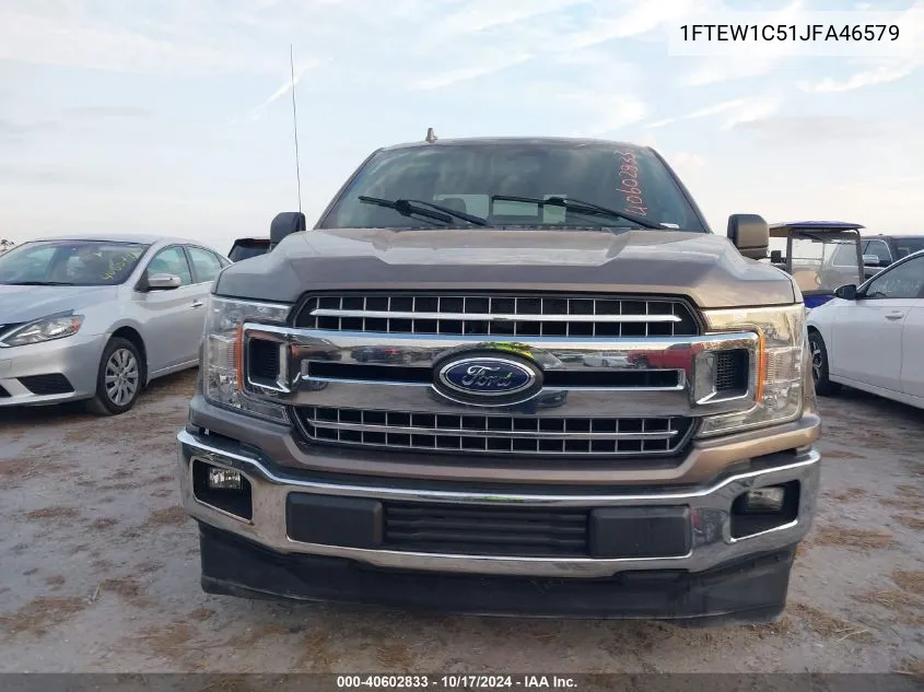 2018 Ford F150 Supercrew VIN: 1FTEW1C51JFA46579 Lot: 40602833