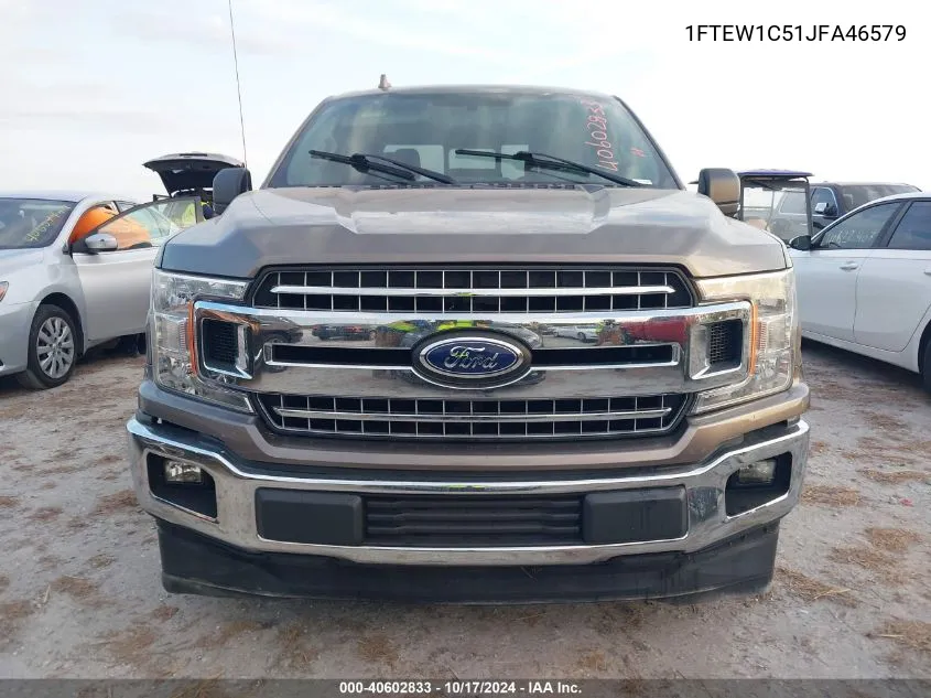 2018 Ford F150 Supercrew VIN: 1FTEW1C51JFA46579 Lot: 40602833