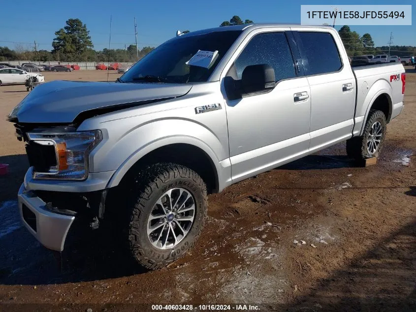 2018 Ford F-150 Xlt VIN: 1FTEW1E58JFD55494 Lot: 40603428