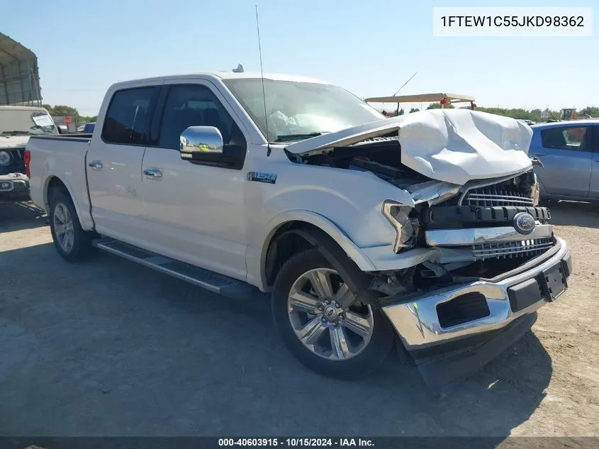 2018 Ford F-150 Lariat VIN: 1FTEW1C55JKD98362 Lot: 40603915