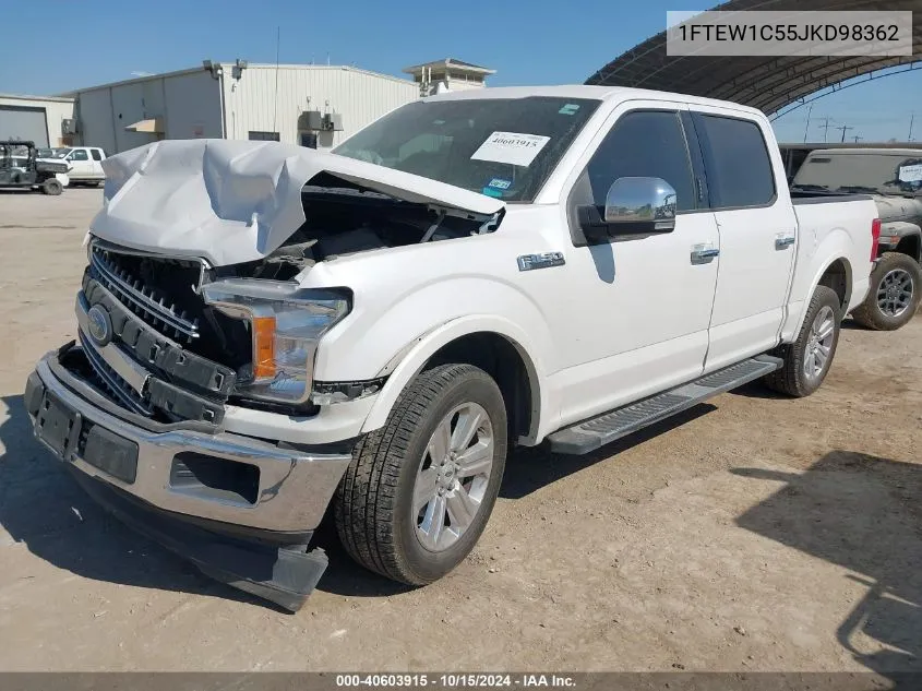 2018 Ford F-150 Lariat VIN: 1FTEW1C55JKD98362 Lot: 40603915