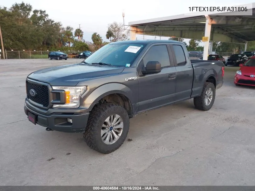 2018 Ford F-150 Xl VIN: 1FTEX1EP5JFA31806 Lot: 40604584