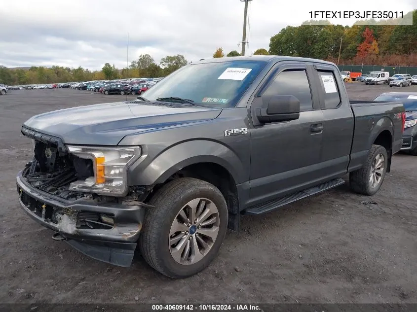 2018 Ford F-150 Xl VIN: 1FTEX1EP3JFE35011 Lot: 40609142