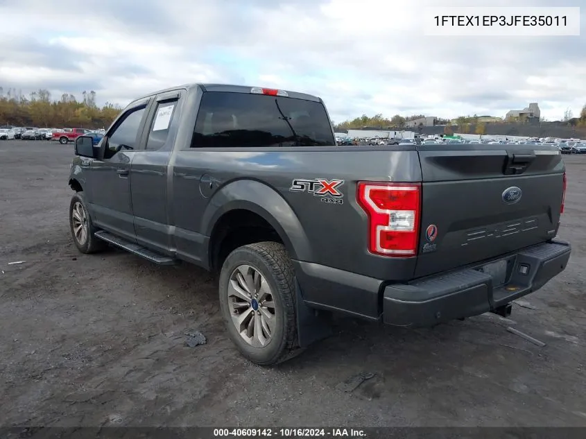 2018 Ford F-150 Xl VIN: 1FTEX1EP3JFE35011 Lot: 40609142