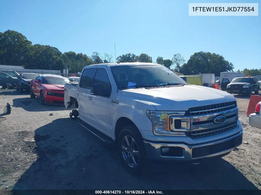 2018 Ford F-150 Xlt VIN: 1FTEW1E51JKD77554 Lot: 40614270