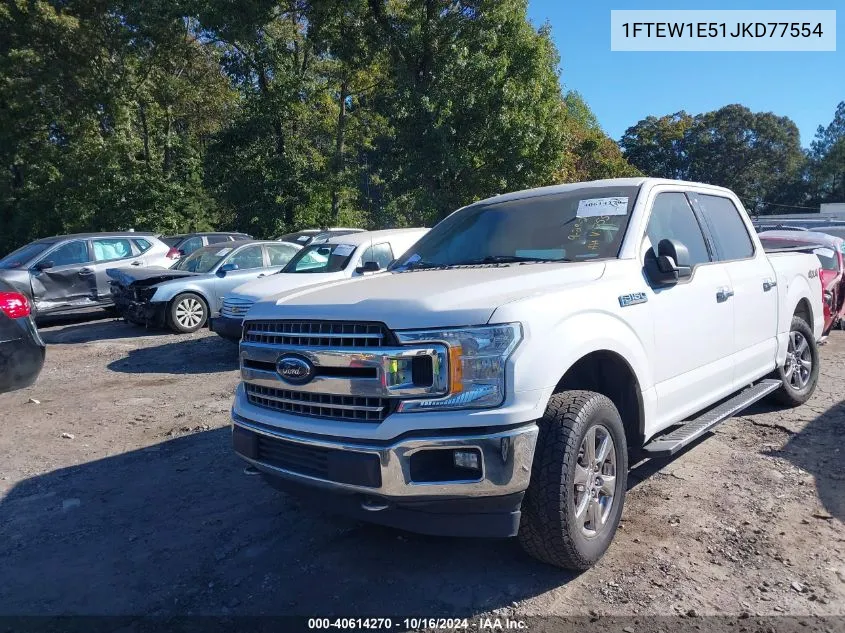 2018 Ford F-150 Xlt VIN: 1FTEW1E51JKD77554 Lot: 40614270