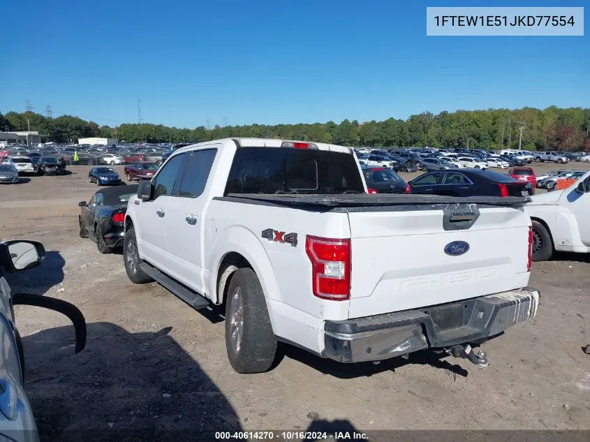 2018 Ford F-150 Xlt VIN: 1FTEW1E51JKD77554 Lot: 40614270