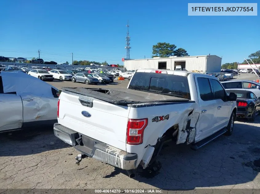 2018 Ford F-150 Xlt VIN: 1FTEW1E51JKD77554 Lot: 40614270