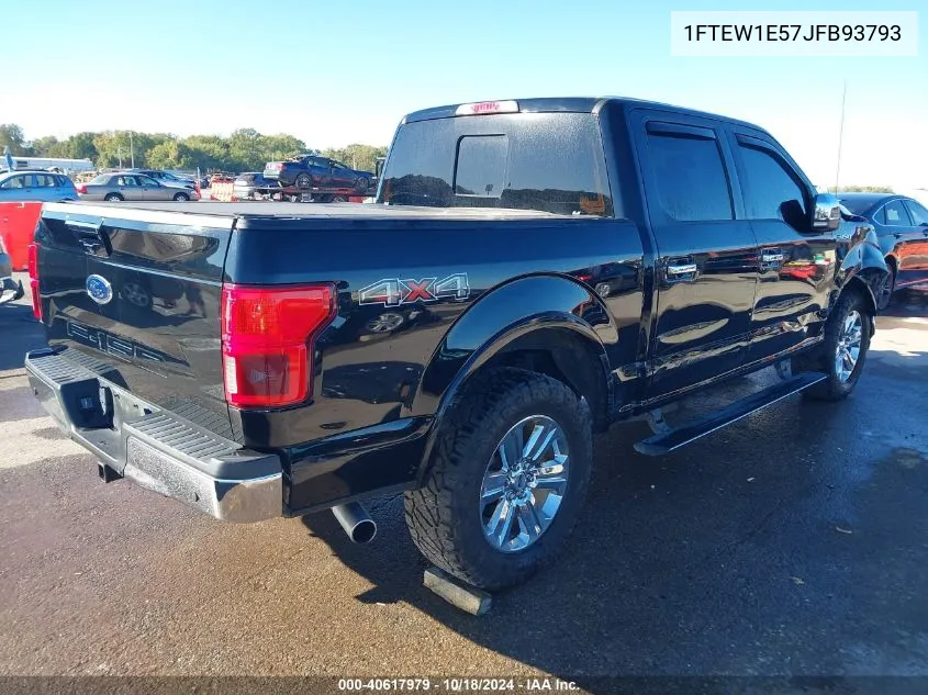 2018 Ford F-150 Lariat VIN: 1FTEW1E57JFB93793 Lot: 40617979