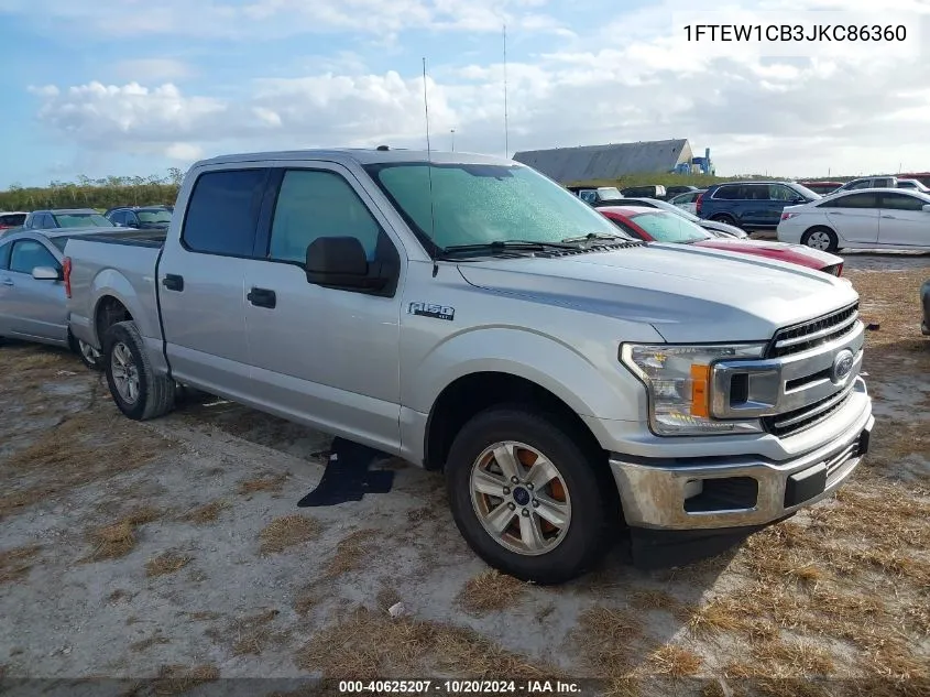 2018 Ford F150 Supercrew VIN: 1FTEW1CB3JKC86360 Lot: 40625207