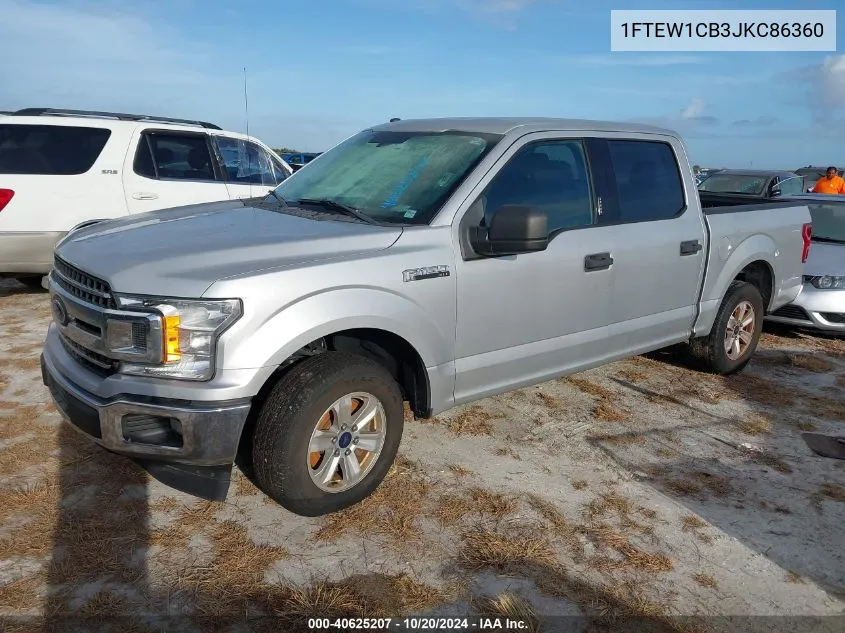 2018 Ford F150 Supercrew VIN: 1FTEW1CB3JKC86360 Lot: 40625207