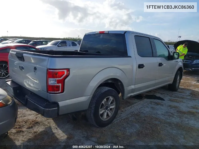 2018 Ford F150 Supercrew VIN: 1FTEW1CB3JKC86360 Lot: 40625207