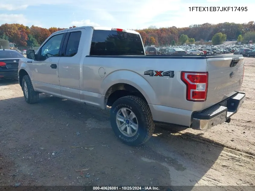 2018 Ford F-150 Xlt VIN: 1FTEX1EB7JKF17495 Lot: 40626081