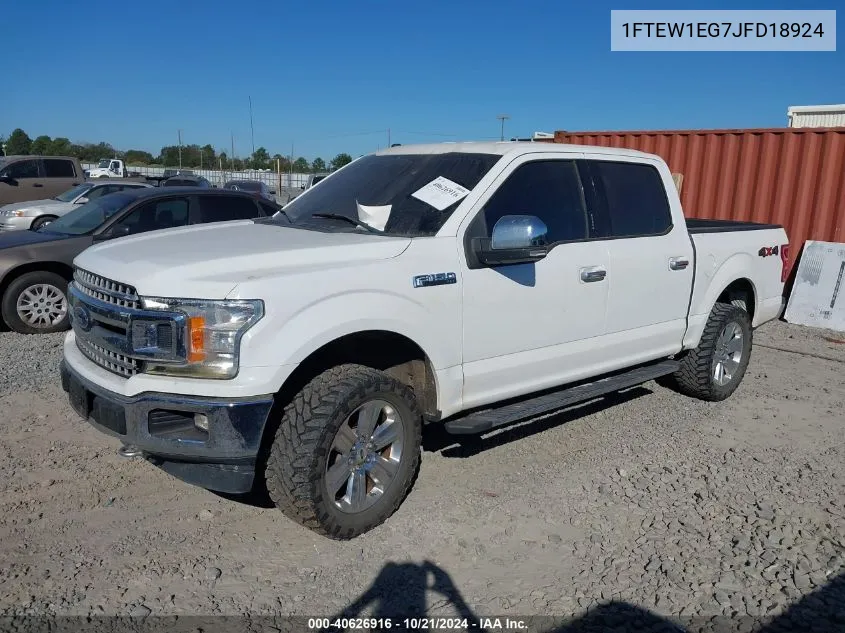 2018 Ford F-150 Supercrew VIN: 1FTEW1EG7JFD18924 Lot: 40626916