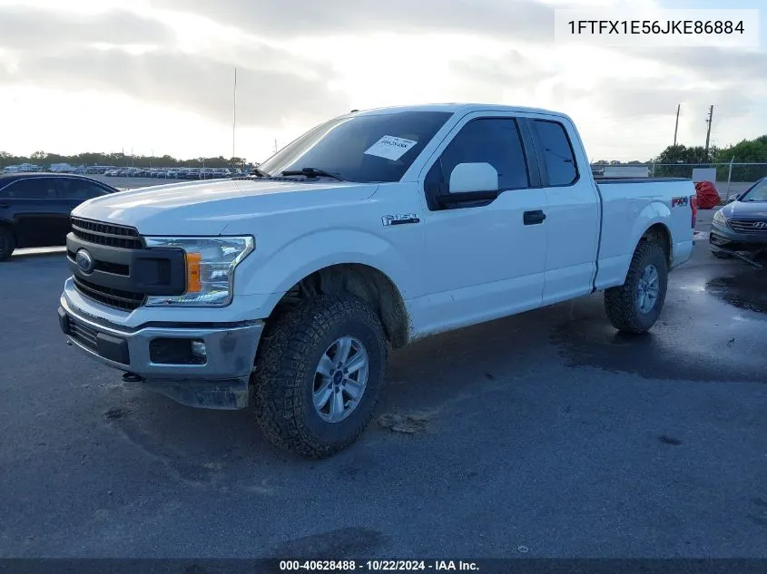 2018 Ford F-150 Xl VIN: 1FTFX1E56JKE86884 Lot: 40628488