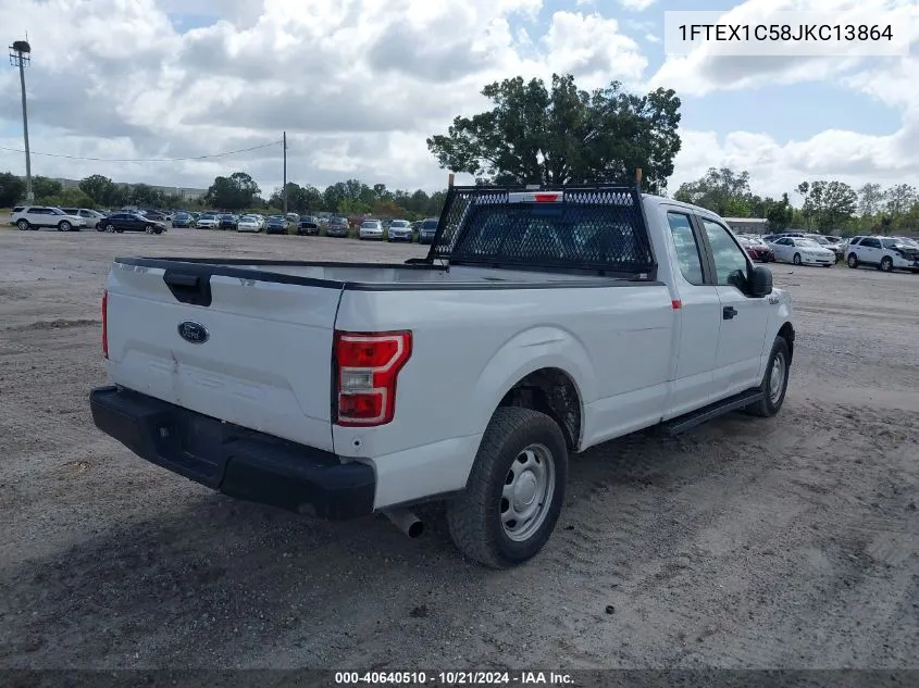 2018 Ford F150 Super Cab VIN: 1FTEX1C58JKC13864 Lot: 40640510