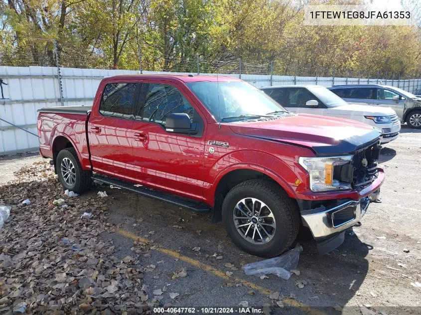 2018 Ford F150 Supercrew VIN: 1FTEW1EG8JFA61353 Lot: 40647762