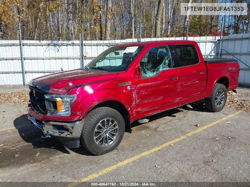 2018 Ford F150 Supercrew VIN: 1FTEW1EG8JFA61353 Lot: 40647762