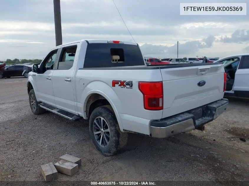 2018 Ford F-150 Lariat VIN: 1FTEW1E59JKD05369 Lot: 40653575