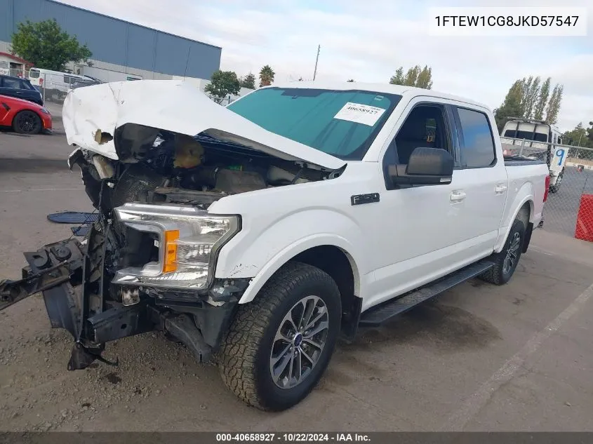 2018 Ford F-150 Xlt VIN: 1FTEW1CG8JKD57547 Lot: 40658927