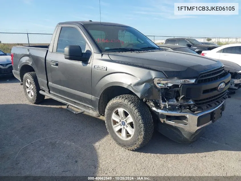 2018 Ford F-150 Xl VIN: 1FTMF1CB3JKE06105 Lot: 40662549