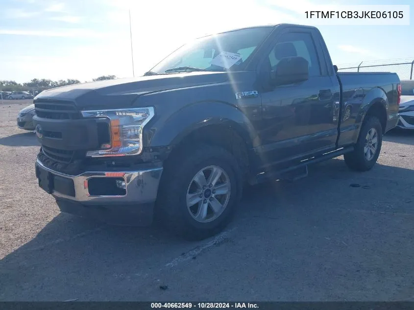 2018 Ford F-150 Xl VIN: 1FTMF1CB3JKE06105 Lot: 40662549