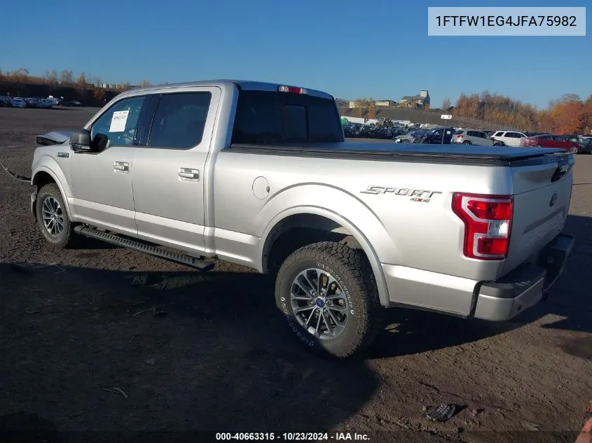 2018 Ford F-150 Xlt VIN: 1FTFW1EG4JFA75982 Lot: 40663315