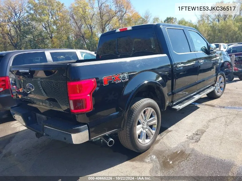 2018 Ford F-150 Lariat VIN: 1FTEW1E53JKC36517 Lot: 40665226