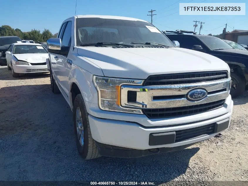 2018 Ford F-150 Xl VIN: 1FTFX1E52JKE87353 Lot: 40665750