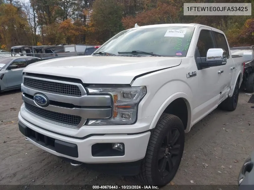 2018 Ford F-150 Platinum VIN: 1FTEW1EG0JFA53425 Lot: 40675443