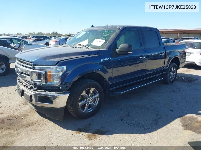 2018 Ford F-150 Xlt VIN: 1FTEW1CP7JKE35820 Lot: 40678470