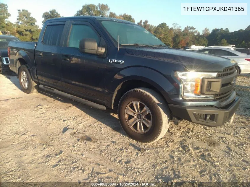 2018 Ford F-150 Xl VIN: 1FTEW1CPXJKD41365 Lot: 40686684