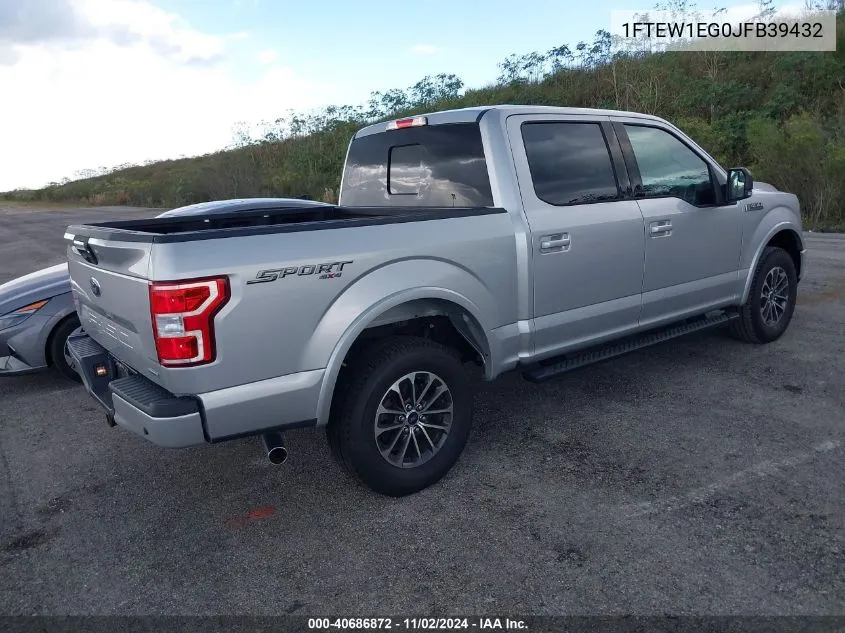 2018 Ford F-150 Xlt VIN: 1FTEW1EG0JFB39432 Lot: 40686872