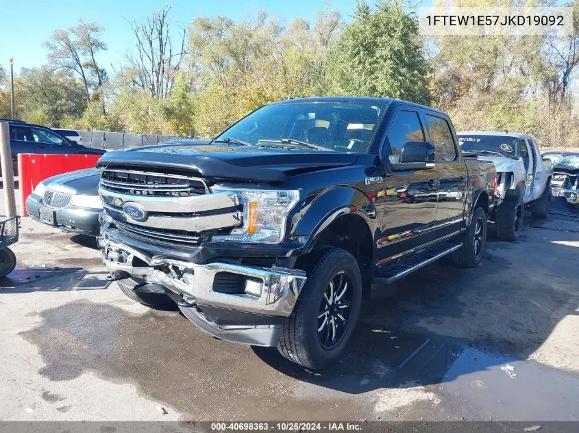 2018 Ford F-150 Lariat VIN: 1FTEW1E57JKD19092 Lot: 40698363