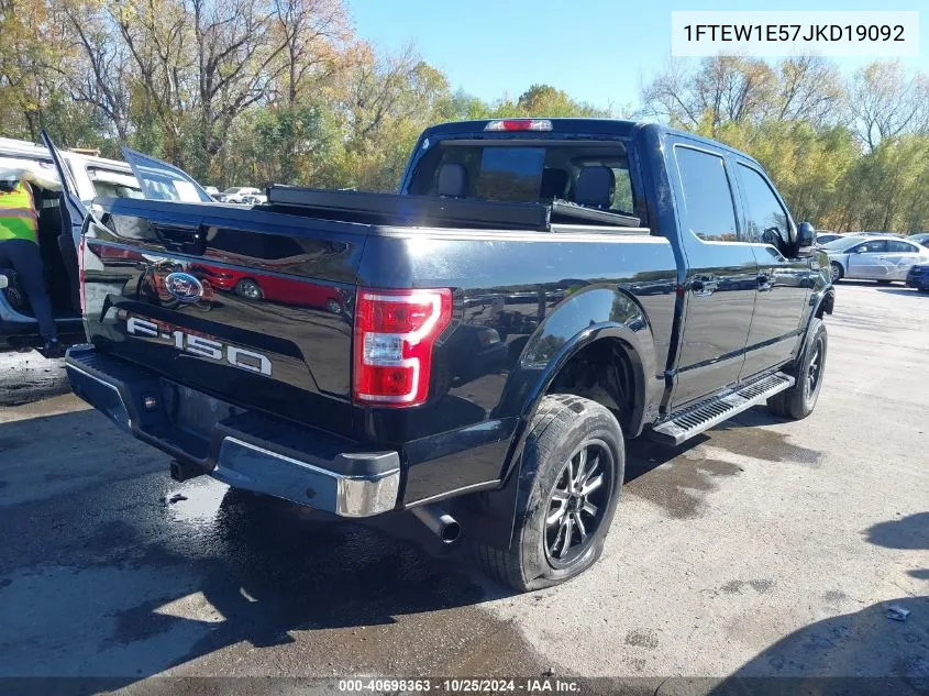 2018 Ford F-150 Lariat VIN: 1FTEW1E57JKD19092 Lot: 40698363