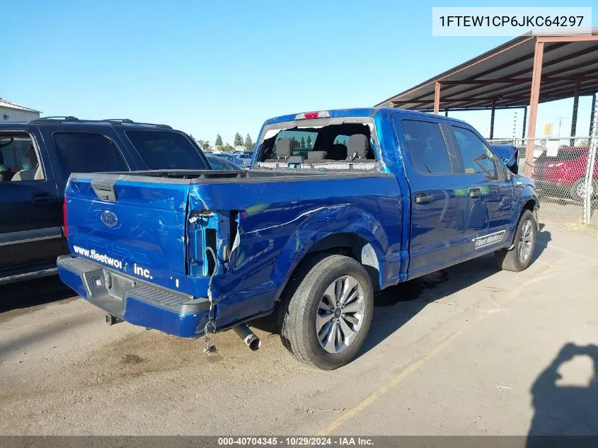 2018 Ford F-150 Xl VIN: 1FTEW1CP6JKC64297 Lot: 40704345