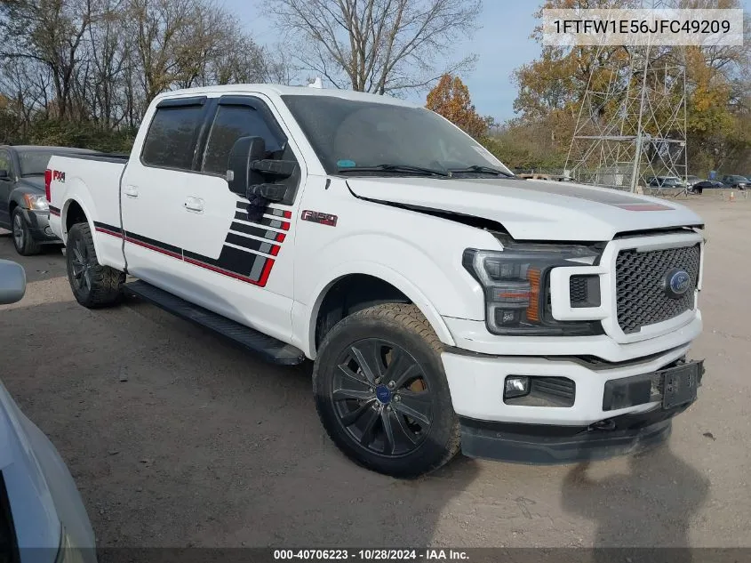 2018 Ford F-150 Lariat VIN: 1FTFW1E56JFC49209 Lot: 40706223