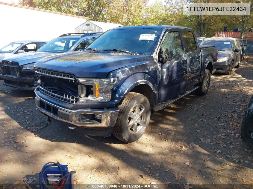 2018 Ford F-150 Xlt VIN: 1FTEW1EP6JFE22434 Lot: 40709040