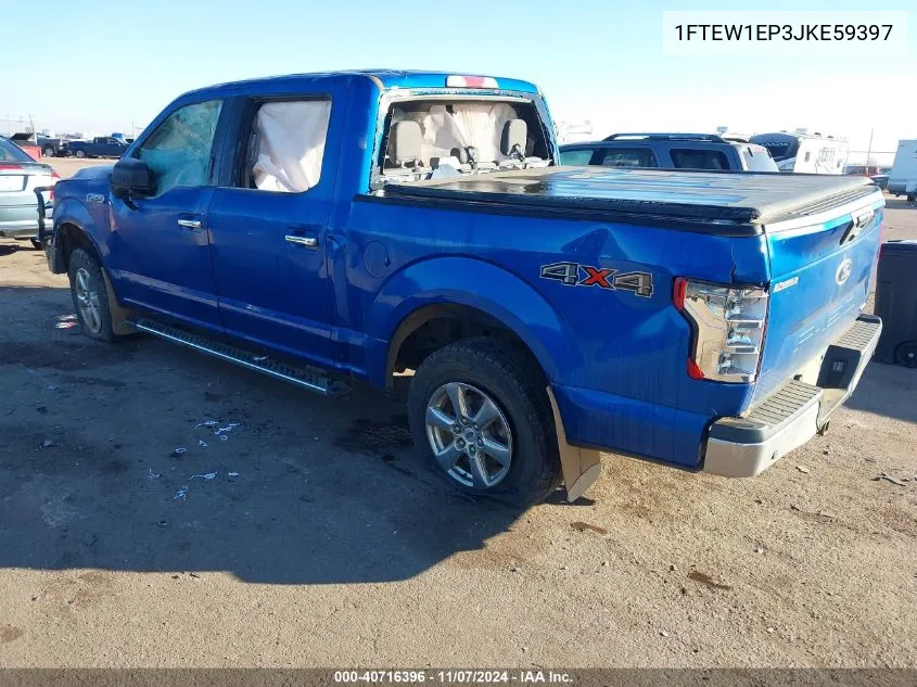 2018 Ford F-150 Xlt VIN: 1FTEW1EP3JKE59397 Lot: 40716396