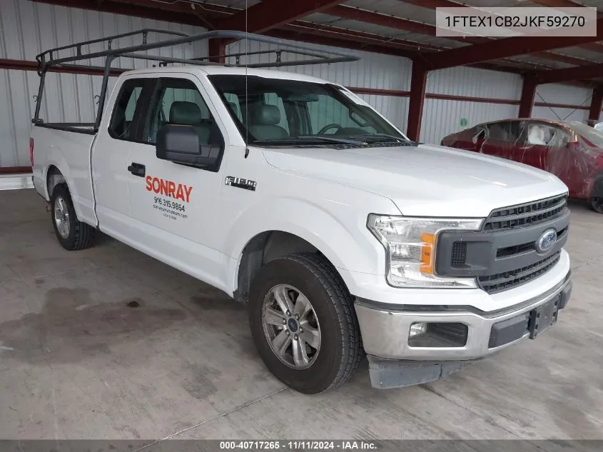 2018 Ford F150 Xl VIN: 1FTEX1CB2JKF59270 Lot: 40717265