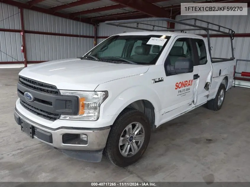 2018 Ford F150 Xl VIN: 1FTEX1CB2JKF59270 Lot: 40717265