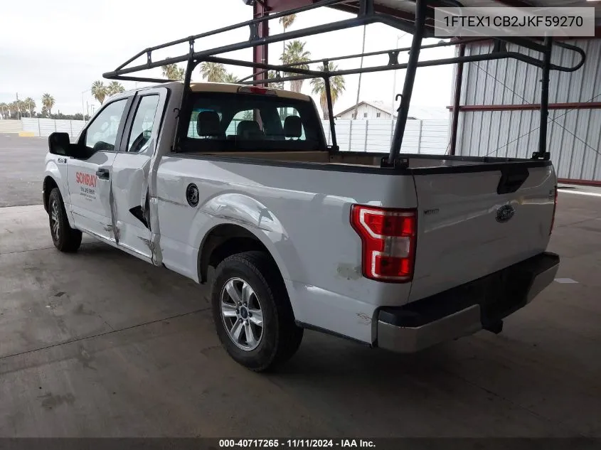 2018 Ford F150 Xl VIN: 1FTEX1CB2JKF59270 Lot: 40717265