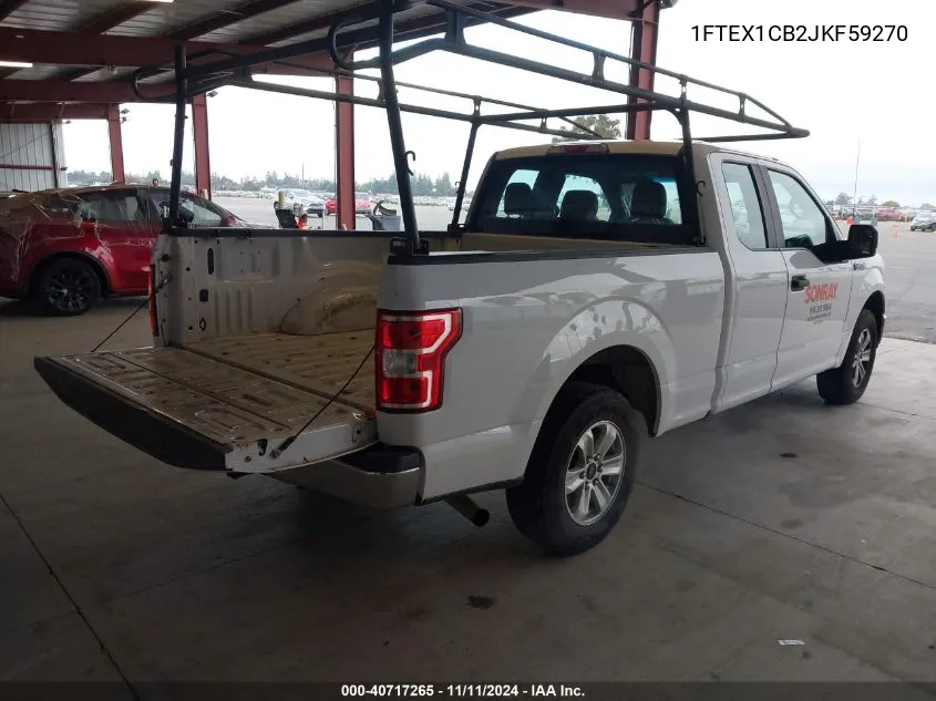 2018 Ford F150 Xl VIN: 1FTEX1CB2JKF59270 Lot: 40717265