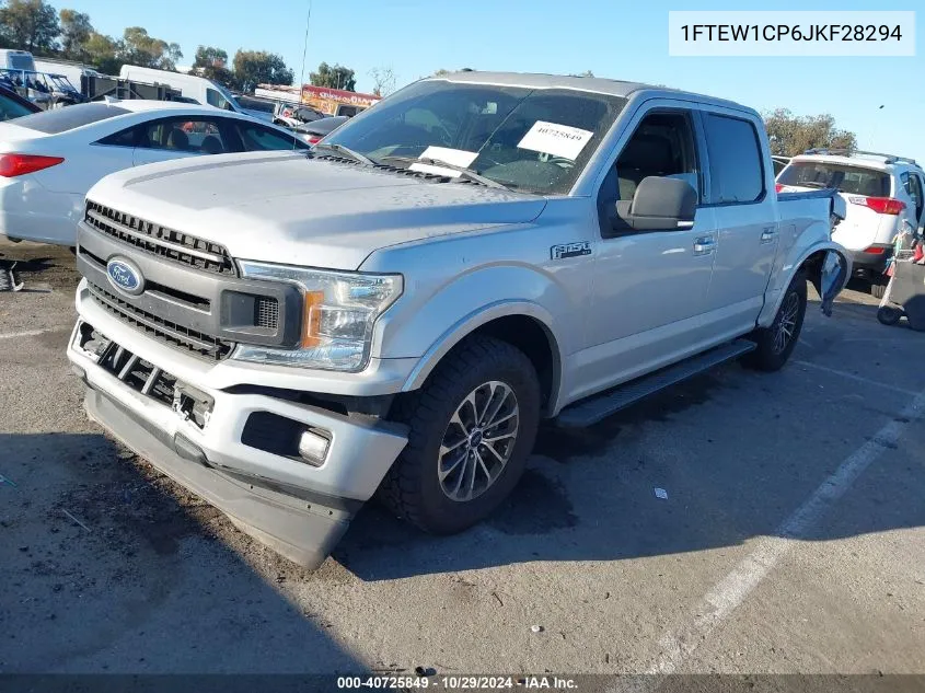 2018 Ford F-150 Xlt VIN: 1FTEW1CP6JKF28294 Lot: 40725849